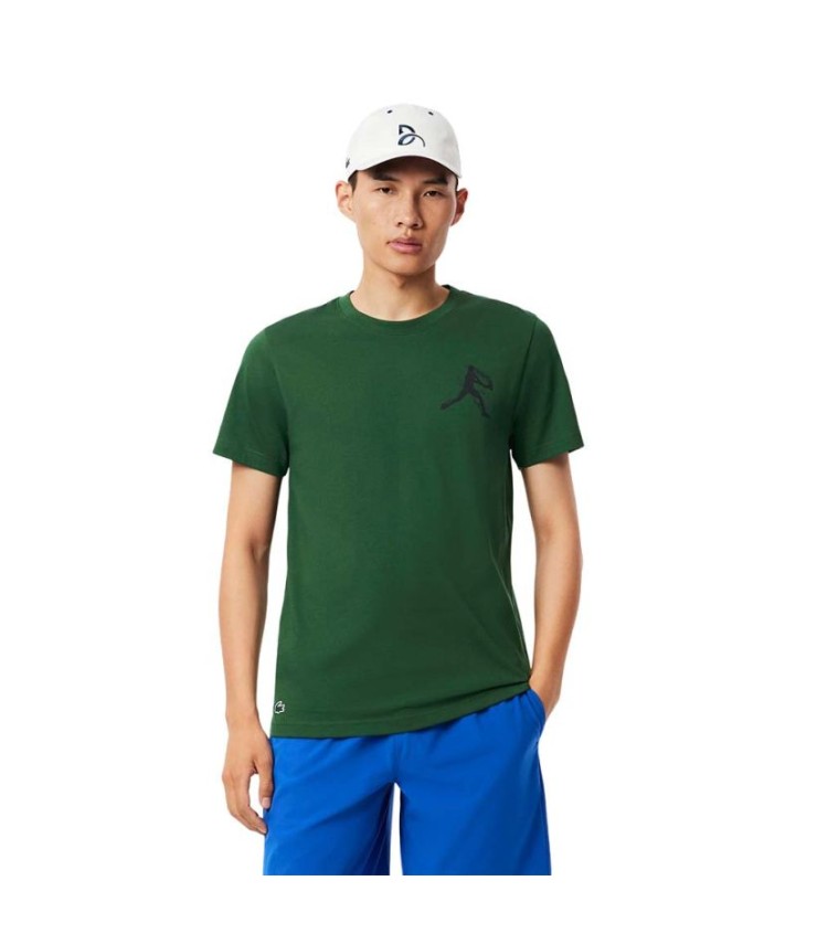 T-shirt do pacote + tampa Lacoste Tênis x Novak Djokovic Green 2