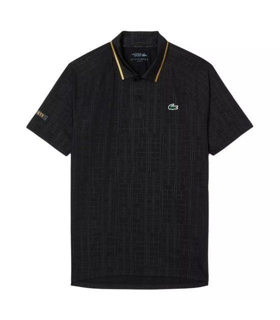 Polo de Tennis Lacoste Novak Djokovic sur Court Noir