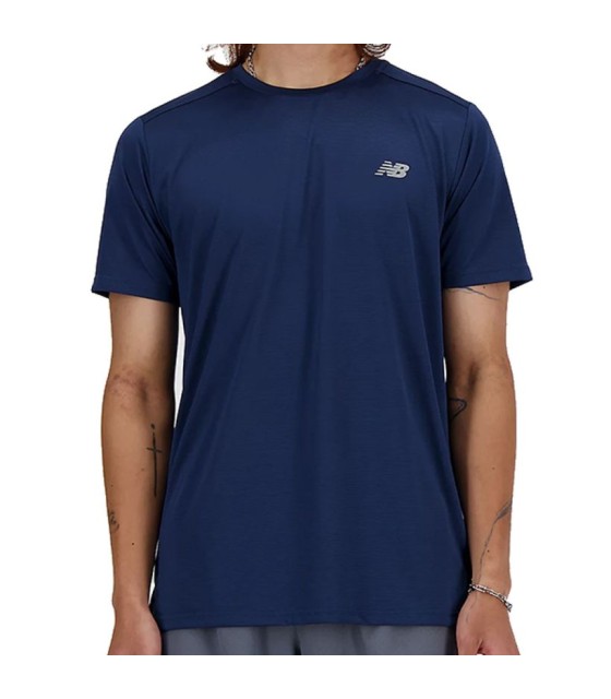 Balanço azul marinho T-shirt novo equilíbrio 1
