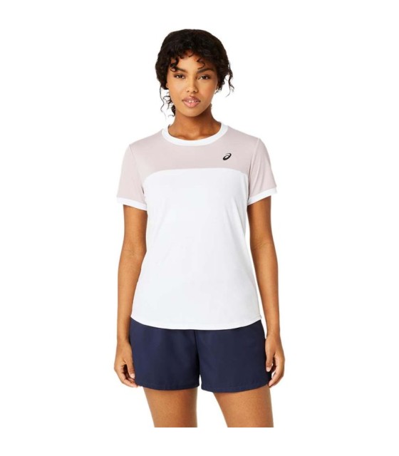 Camiseta Asics Court SS Mujer Blanco / Rosa empolvado 1