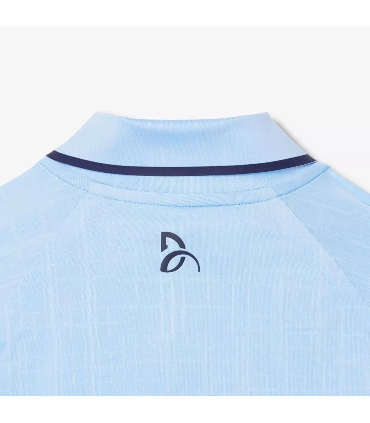 Polo da Tennis Lacoste Novak Djokovic in Pista Azzurro Pastello