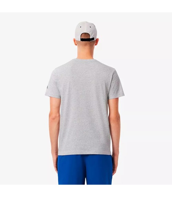 Pack T-Shirt und Tenniskappe Lacoste x Novak Djokovic Grau Meliert Weiß