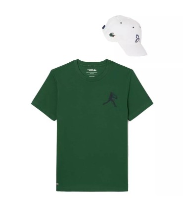 T-shirt and Tennis Cap Pack Lacoste x Novak Djokovic Green