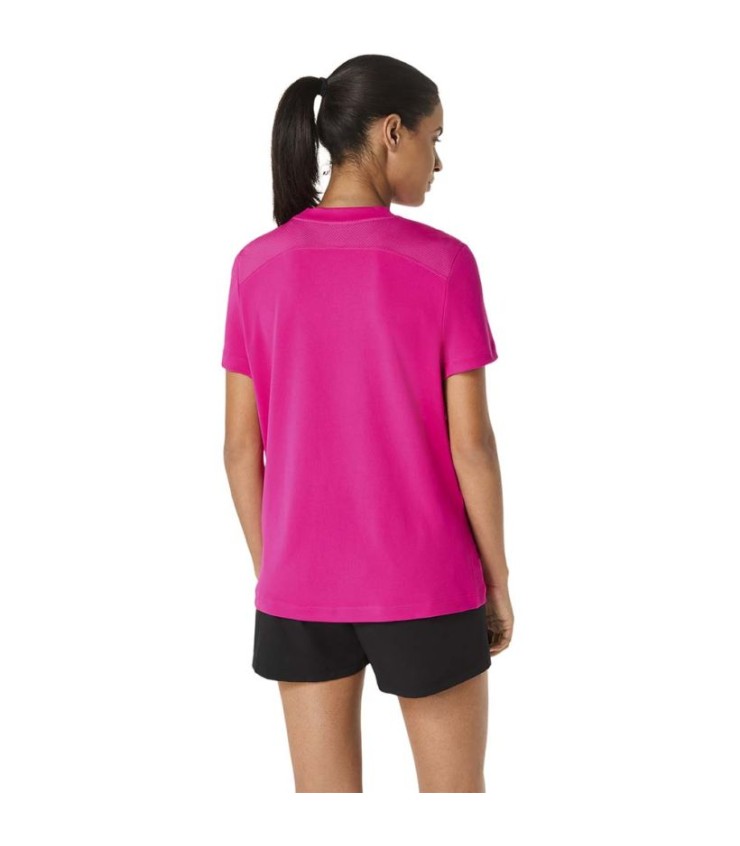Camiseta ASICS Court SS Femme Rose 2