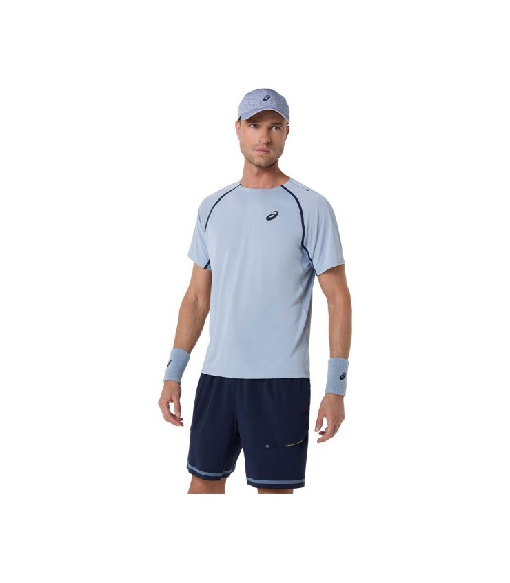 T-shirt Asics Match SS Cinza Bleu 4