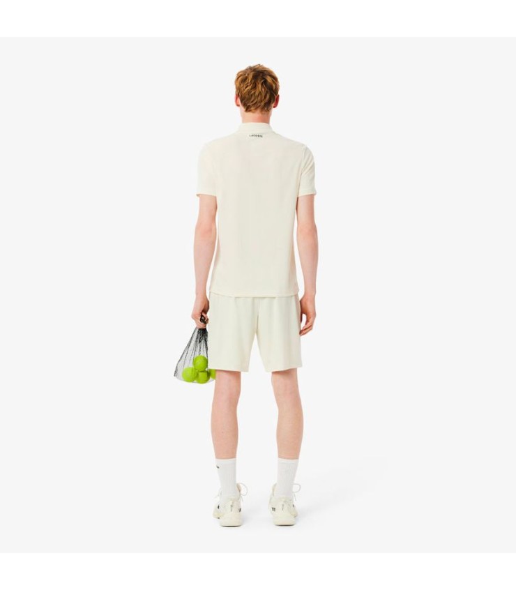Corto Lacoste Sport Ultra Dry Ecru 4