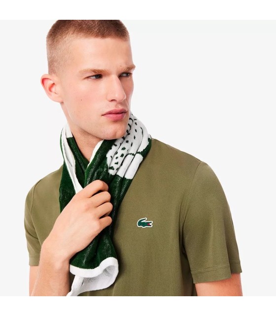 T-shirt Kaki avec Imprimé Lacoste Ultra Dry