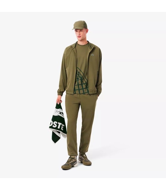 Khaki T-Shirt mit Lacoste Ultra Dry Druck
