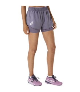 Short ASICS Match Femme Violet 1