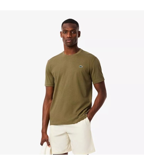 Camiseta Lacoste de Algodão Ultra Seco Verde Oliva