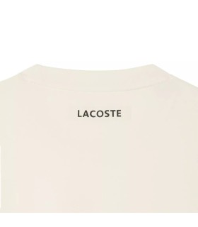 Camiseta Lacoste Ultra Dry Blanca Ecru Estampada 4