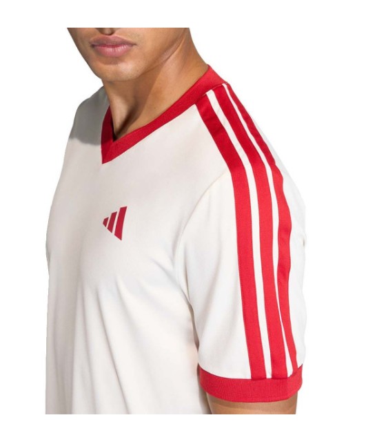 Adidas t-shirt Tennis Klassiker Blanc / Rouge 4