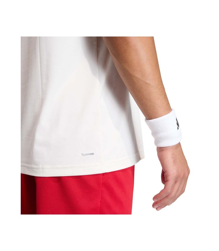 T-Shirt Adidas Tennis Classics Blanc / Rouge 5