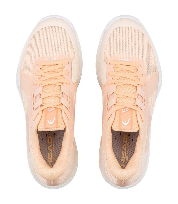 Head Sprint Pro 4.0 Chaussures Femme Terre Touche Pêche / Blanc 4