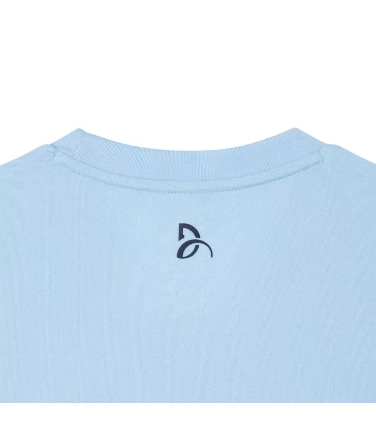 Camiseta Lacoste Tênis Novak Djokovic Ultra Dry Azul Claro Estampada