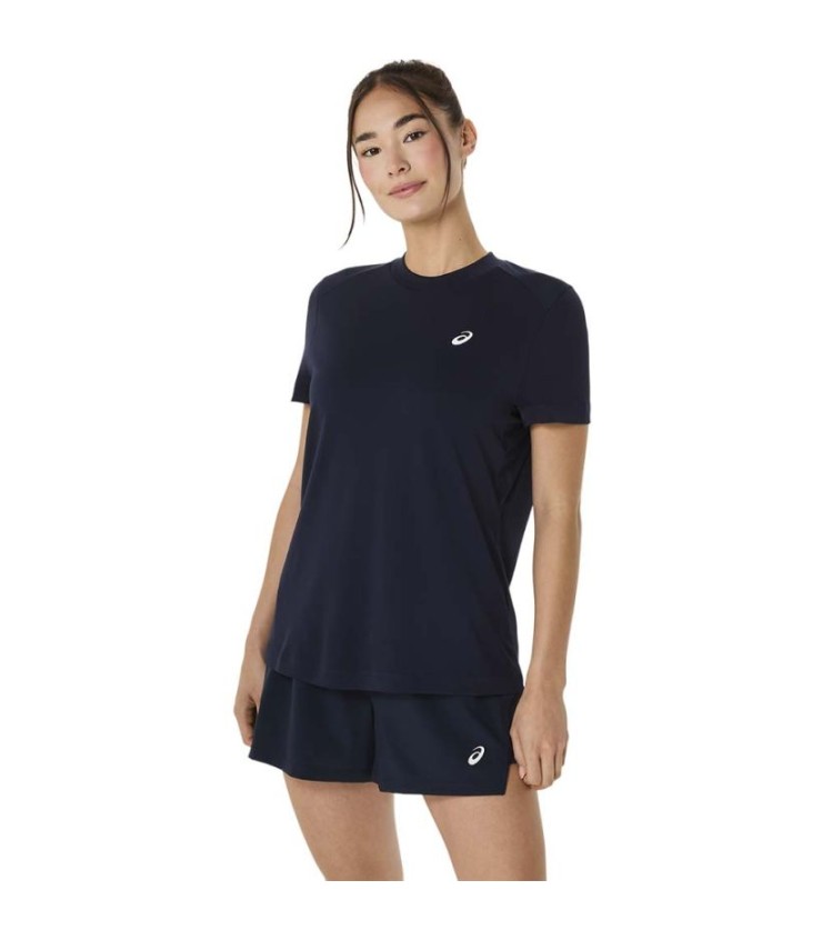 T-shirt ASICS Court Court Court Sleeve Blue Woman 1