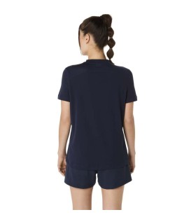 T-shirt ASICS Court short sleeve Navy blue woman 2