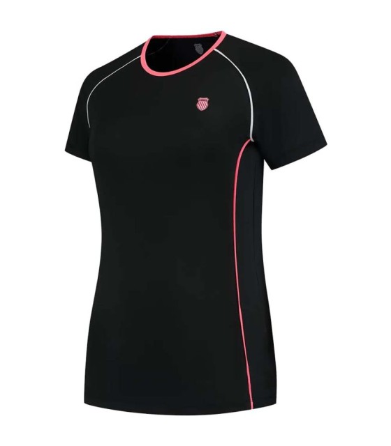 K-Swiss Hypercourt Crew Tee Tee shirt Black Femme 1