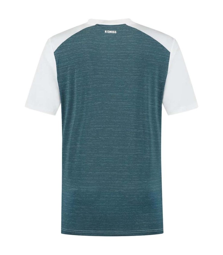 T-shirt K-Swiss Hypercourt Mix Melange Crew Blanc / Bleu Pécão 2