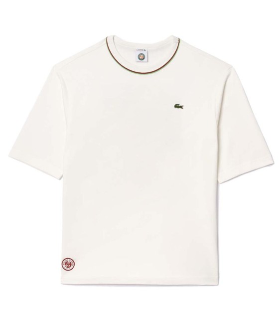 T-Shirt Lacoste Coton Roland Garros Blanc 1