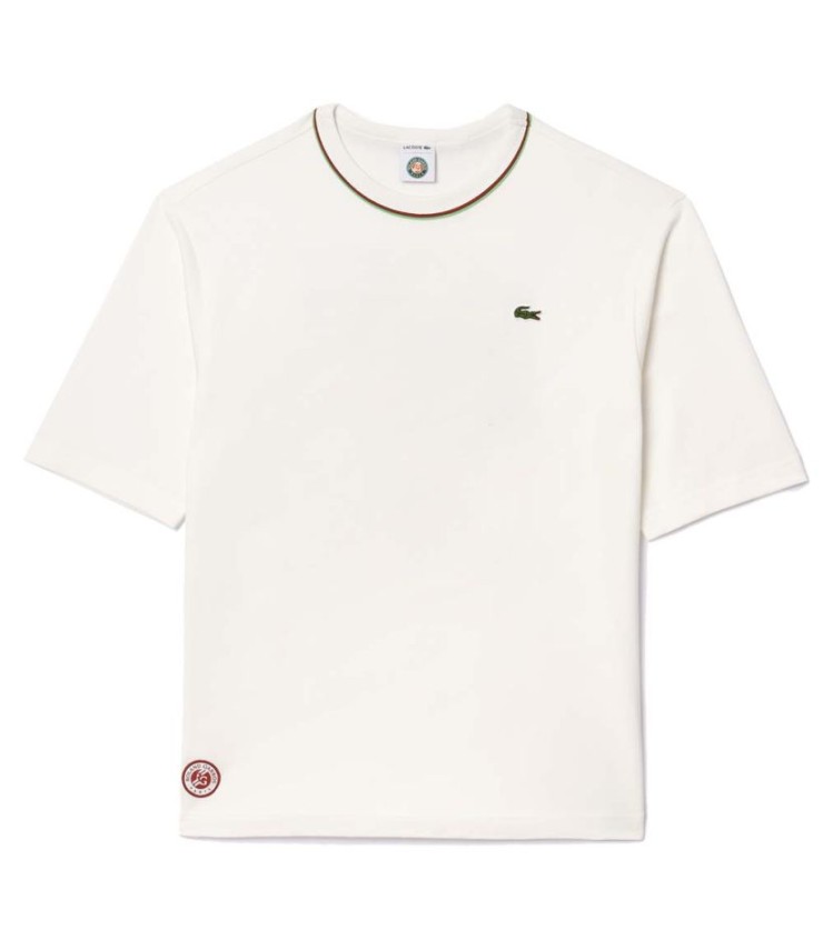 T-Shirt Lacoste Coton Roland Garros Blanc 1