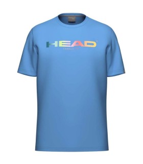 T-shirt cabeça de arco-íris Bleu Ciel 1