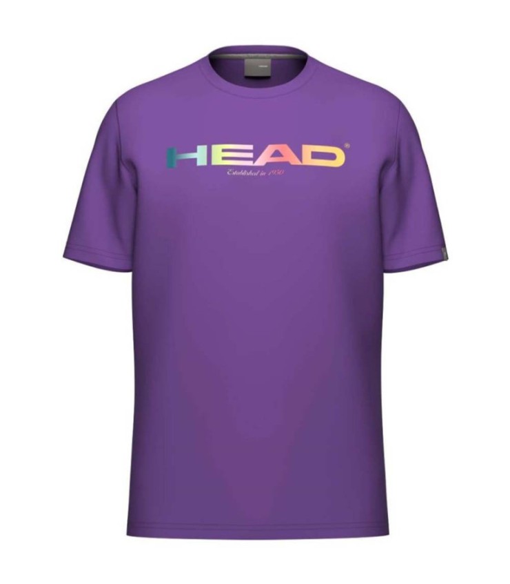 T-shirt cabeça de arco-íris violeta 1