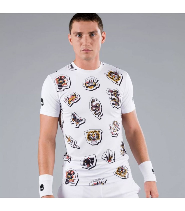 T-Shirt Wasserstoff Tattoo Tech Blanc 1