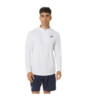 T-shirt Manches Longues ASICS Court LS ZIP Blanc 1