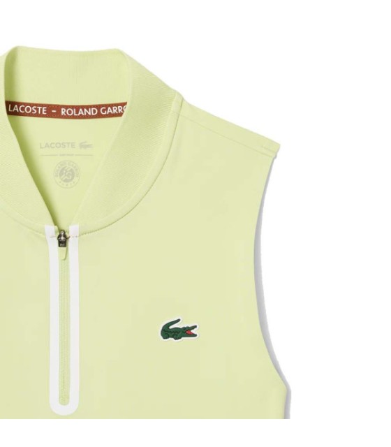 Polo Lacoste Roland Garros Femme Sans Manches Green 2
