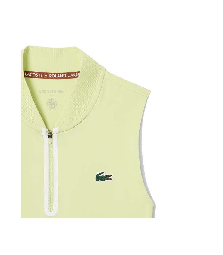 Polo Lacoste Roland Garros Woman senza maniche verde 2