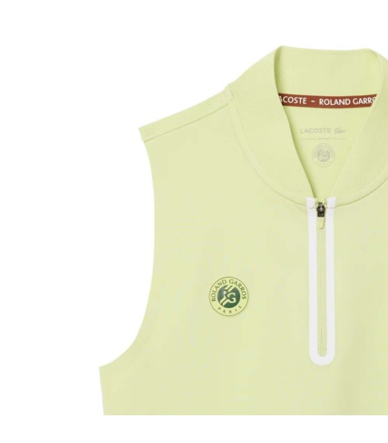 Polo Lacoste Roland Garros Femme Sans Manches Green 3