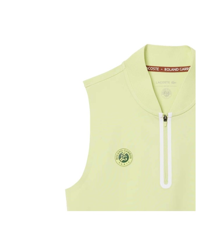 Polo Lacoste Roland Garros Woman senza maniche verde 3