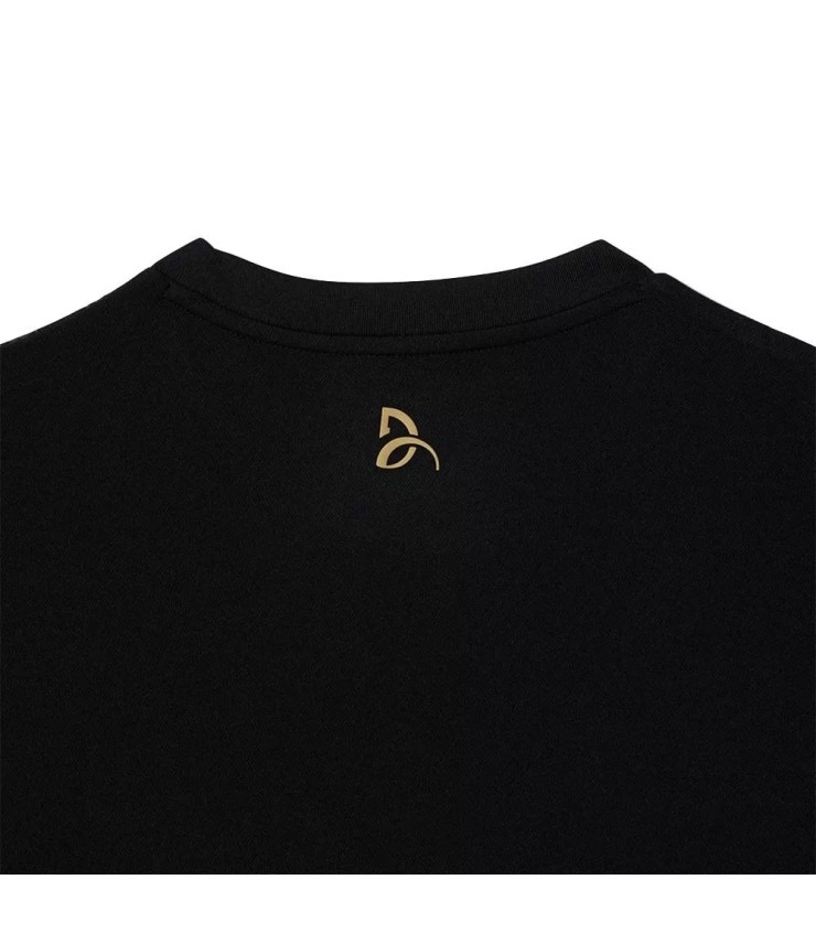 Camiseta Preta Lacoste Tennis Novak Djokovic Ultra Dry com Estampado