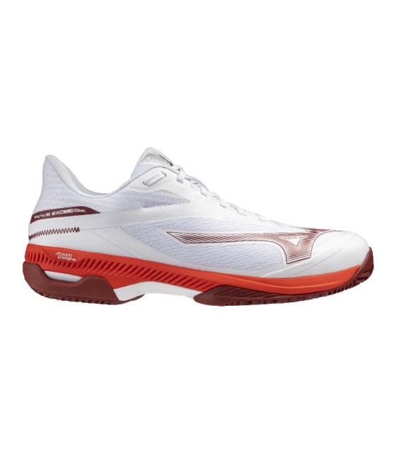 Zapatillas de Padel Mizuno Wave Exceed Court Clay Blanco Rojo 1