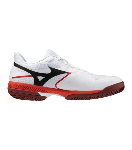 Padel Sneakers Mizuno-Welle überschreitet den Gerichts-Tonton Weiß Rot 3