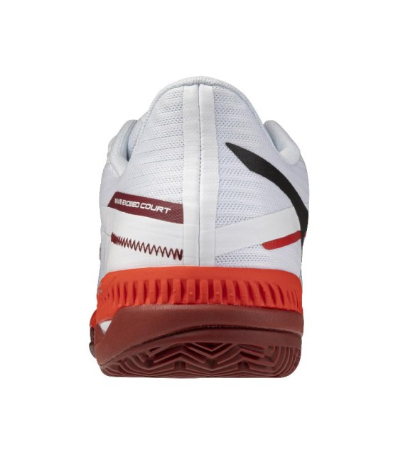 Padel Sneakers Mizuno Wave supera il tribunale argilla bianco rosso 5