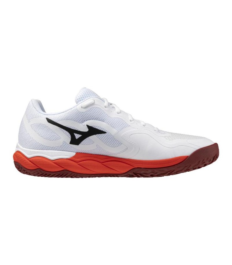 Zapatillas de Padel Mizuno Wave Enforce Court Clay Blanco Rojo 3