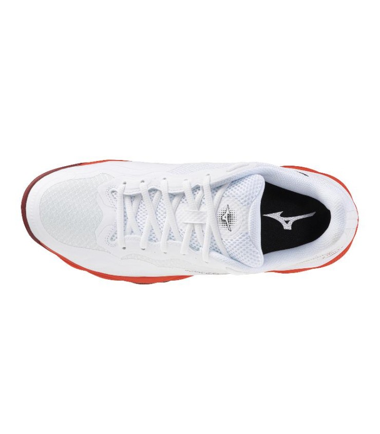 Zapatillas de Padel Mizuno Wave Enforce Court Clay Blanco Rojo 4
