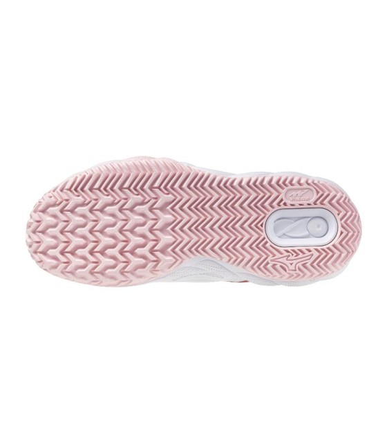 Sneakers Mizuno Wave Faire de l'application de la Cour Blanc Blanc Femme rouge 2