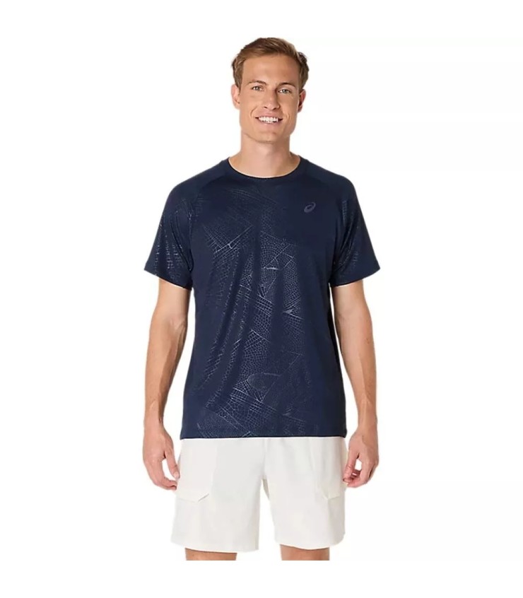 Camiseta Asics Game All Over azul medianoche 1
