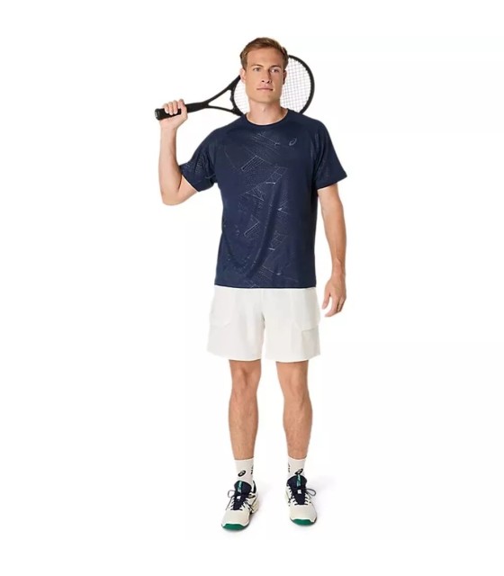 Camiseta Asics Game All Over azul medianoche 6