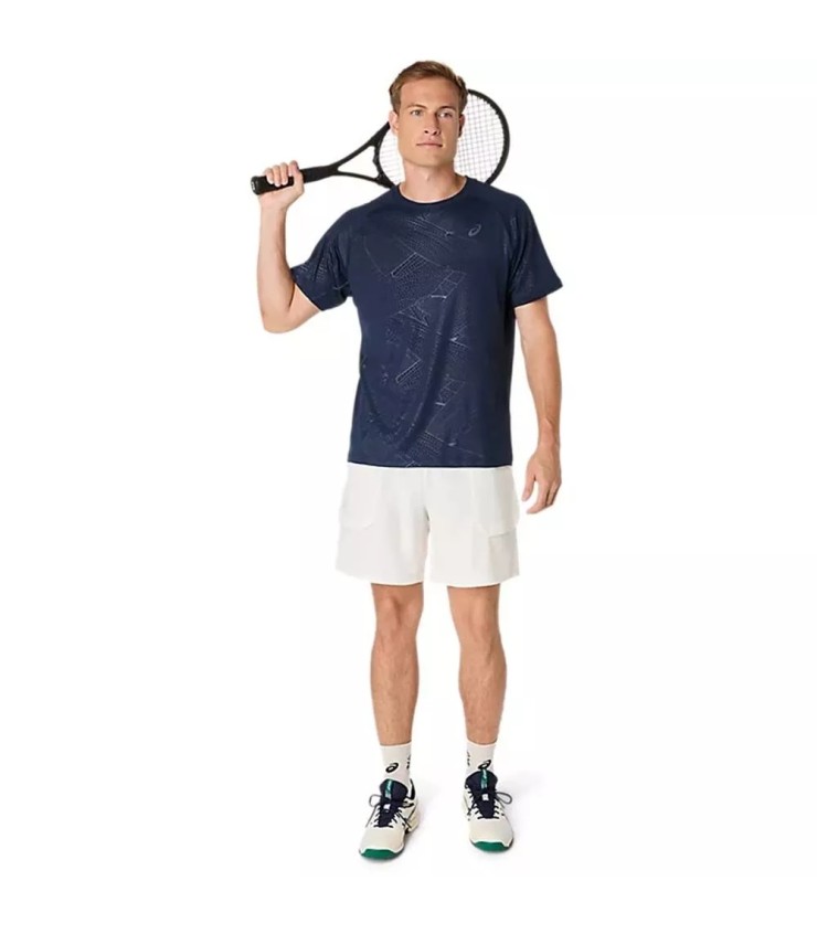 Camiseta Asics Game All Over azul medianoche 6