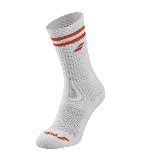 Babolat Team Single White / Orange Chaussettes 1