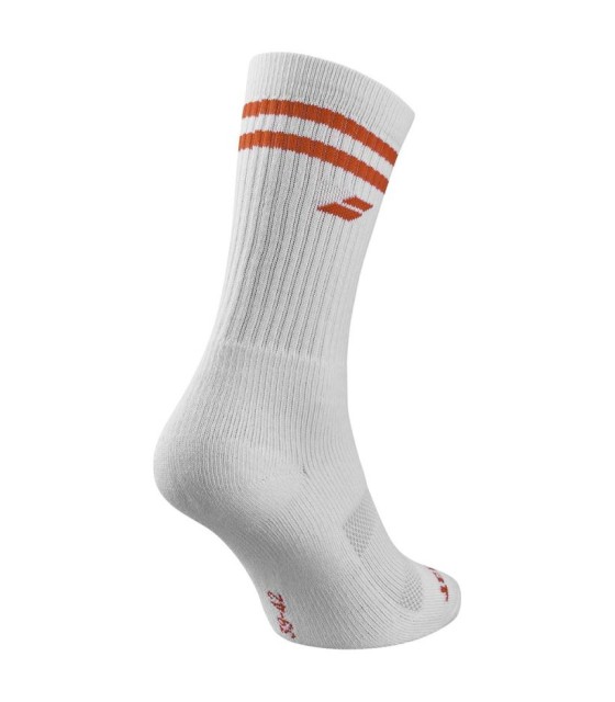 Babolat Team Single White Bianco / Orange Socks 2