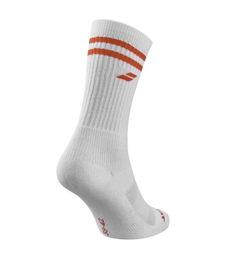 Babolat Team Single White Bianco / Orange Socks 2