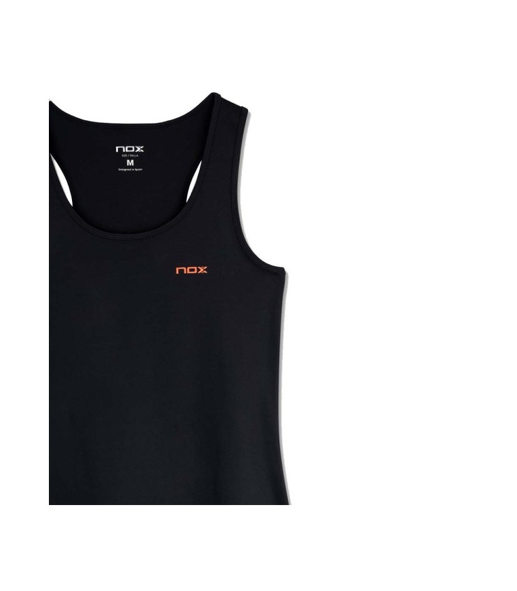 Nox time sem mangas t-shirt negra mulher 5