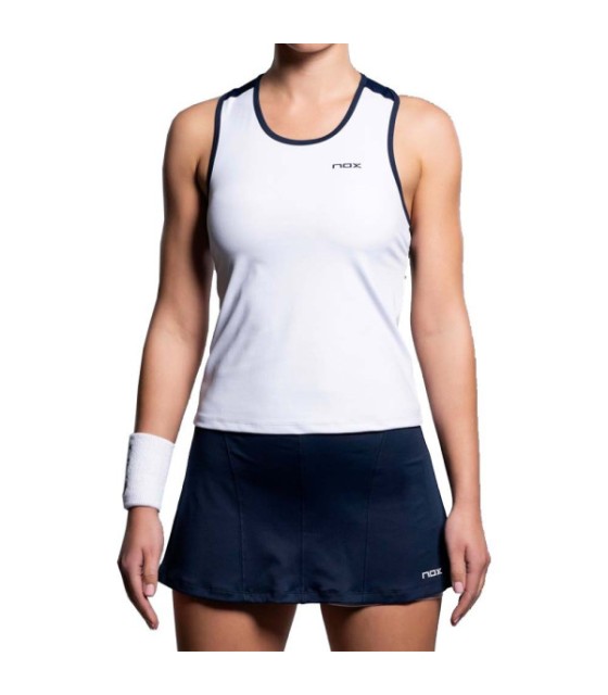 Nox Team Sem Mangas T-shirt Branco / Azul Marinho 3