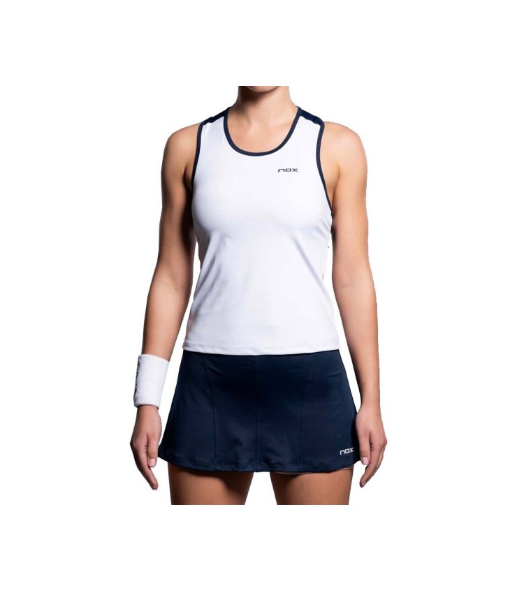 Nox Team Sem Mangas T-shirt Branco / Azul Marinho 3