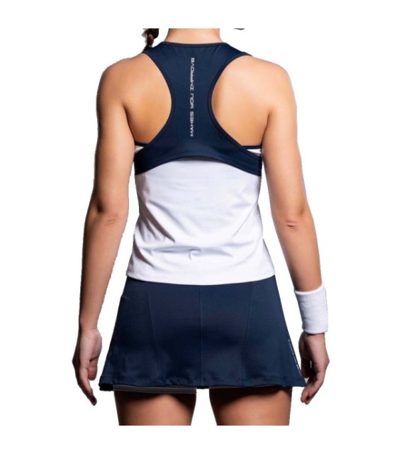 T-shirt sem mangas da equipe nox branco / azul marinho 4